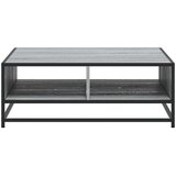 vidaXL Klubska mizica siva sonoma 80x80x30 cm inženirski les in kovina | Shoptok.si