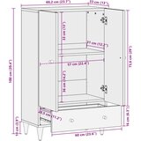  Visoka omarica 60x33x100 cm trden mangov les | Shoptok.si