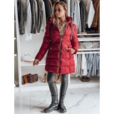 DStreet Kurtka damska zimowa z kapturem GABRIELLE bordowa | Shoptok.si