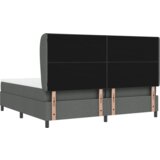 Postelja s pomičnim dnom in vzmetnico Temno siva 200x200 cm Tkanina, (22051149) | Shoptok.si