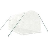  Rastlinjak z jeklenim okvirjem bel 8 m² 4x2x2 m | Shoptok.si