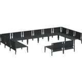 vidaXL Sjedeća garnitura za vrt 12 pcs Antracitno siva Čelik | shoptok.hr