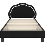  Otroški posteljni okvir z vznožjem Črna 90 x 200 cm Žamet, (5000104740) | Shoptok.si