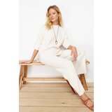 Trendyol Ecru Basic Short Sleeve T-Shirt Look Knitwear Two Piece Set | shoptok.hr