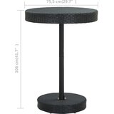  Vrtni stol crni 75,5 x 106 cm od poliratana | Eponuda.ba