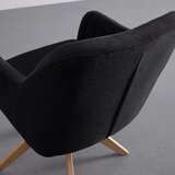 Bessagi Home naslanjač lucita, črna, žamet | Shoptok.si