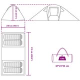  Tunelski šator s krovom Zelena 510 x 240 x 156 cm taft | shoptok.hr