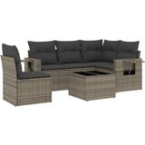 Maison Chic Seti vrtnega pohištva - Vrtna garnitura - Vrtni pohištvo set 6-delna z blazinami siv poli ratan, (21805232) | Shoptok.si