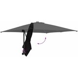  Vrtni suncobran Crna 248,5 x 247,5 x 160 cm Poliester i čelik | shoptok.hr