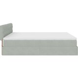 vidaXL Otomanski posteljni okvir z vzmetnicami siv 160x200 cm žamet | Shoptok.si