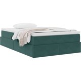 Krevet s madracem i skladištem Tamnozelena 120 x 200 cm Baršun | shoptok.hr