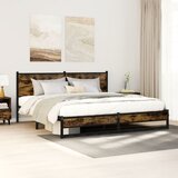  Metalni okvir kreveta bez madraca boja hrasta 160x200 cm | shoptok.hr