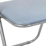  Zložljiva stolica 8 pcs Siva 48 x 43,5 x 81 cm Umjetno usnje, (5000296716) | Shoptok.si