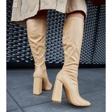 Gemre Beige high heel boots Abelino | Shoptok.si