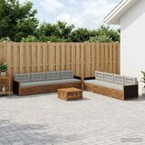  Set vanjskih sofa 9 kom. Prirodna i svjetlosiva Poliester | Eponuda.com