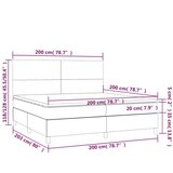  s oprugama i madracem tamnoplavi 200x200 cm baršunasti | shoptok.hr