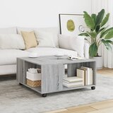 vidaXL Klubska mizica siva sonoma 80x80x40 cm inženirski les | Shoptok.si