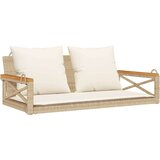 vidaXL Gugalna klop z blazinami bež 109x62x40 cm poli ratan Cene