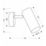 Candellux colly zidna lampa crna 1X15W GU10 crna abažur | ePonuda.com