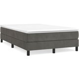 vidaXL Krevet box spring s madracem tamnosivi 120 x 190 cm baršun Cijene