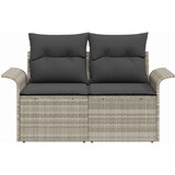  Vrtni kauč s jastukom Svijetlo siva 141 x 62 x 69cm poliratan | shoptok.hr