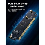 Ugreen adapter s hladilnikom M.2 PCIe NVME M-Key na PCIe 4.0 x16 - box | Shoptok.si