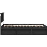  Okvir za krevet Crna 75 x 190 cm Čvrsto borovo drvo | shoptok.hr