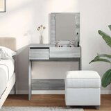 vidaXL Toaletna mizica z ogledalom siva sonoma 73x46,5x120 cm | Shoptok.si