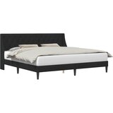  Krevetna konstrukcija s uzglavljem Crna 200 x 200 cm Baršun | shoptok.hr