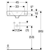 Geberit LAVABO ZIDNI SELNOVA COMPACT 450X250 sa površ. za odlaganje LEVO GEBERIT 500.318.01.5 | ePonuda.com