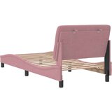  Okvir za krevet s uzglavljem ružičasti 90x200 cm baršunasti | shoptok.hr