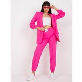 Fashion Hunters Fluo pink women's blazer without Adela closure Cene