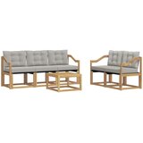 vidaXL Zunanja garnitura za sedenje 6 pcs Bela in svetlo siva, (5000280804) | Shoptok.si