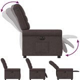  Električni naslanjač temno rjavo blago | Shoptok.si