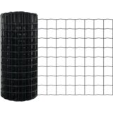 vidaXL Evropska ograja z 13 stebri 0.6x50 m pocinkano jeklo sivo | Shoptok.si