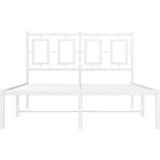  Metalni okvir za krevet s uzglavljem bijeli 120 x 190 cm | shoptok.hr