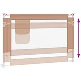  Sigurnosna ograda za dječji krevet smeđe-siva 100x25 cm tkanina | shoptok.hr