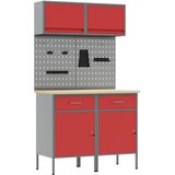  Set radnih ormarića s ladicama s policom 6 pcs Crvena | shoptok.hr