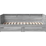  Dnevni krevet s ladicama bez madraca siva boja hrasta 90x200 cm | shoptok.hr