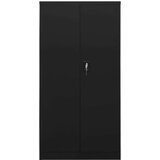 vidaXL Omara s ključavnico črna 90x40x180 cm jeklo | Shoptok.si