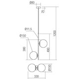  Redo 01-2625 - Luster na sajli NIVA 2xE14/28W/230V | Eponuda.com