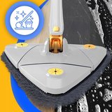  Retoo OR1148 360° rotirajući trokutasti mop s automatskim cijeđenjem – teleskopska drška, mikrovlakna, 26 cm | shoptok.hr