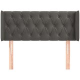  Uzglavlje s ušima tamnosivo 93x16x78/88 cm baršunasto | shoptok.hr