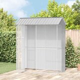  Kavez za ptice s pohranom Siva 215 x 110 x 247 cm Cinkani čelik | shoptok.hr