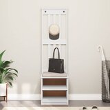  Drvo za dvoranu SANDNES bijelo 45x40x159,5 cm puno drvo bor | shoptok.hr