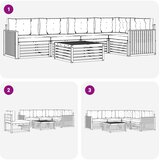  Set vanjskih sofa 6 kom. Prirodna i svijetlo siva | shoptok.hr
