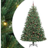 vidaXL Umetno Zložljivo Božično Drevo Zelena 240 cm PVC in kovina | Shoptok.si