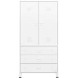 vidaXL garderobna omara bela 90x50x180 cm kovina | Shoptok.si