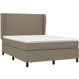  Box spring postelja z vzmetnico taupe 140x200 cm blago, (20896905) | Shoptok.si