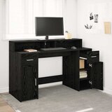  Stol s ladicama Crni hrast 140 x 55 x 91 cm Konstruirano drvo | shoptok.hr